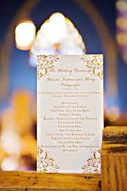 Gold Script On Ceremony Program Photography Carasco Photography Read More Wedding Ceremony Programs Wedding Reception Program Order Of Wedding Reception