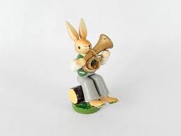 Vintage Erzgebirge Wooden Bunny Rabbit Figurine Easter Bunny Etsy Rabbit Figurine Bunny Rabbit Bunny