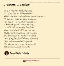 A christmas poem by dr. Sonnet Xxii To Simplicity Poem By Samuel Taylor Coleridge