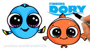 How To Draw Baby Dory And Nemo Easy Step By Step Cute - Finding Dory Movie  - Youtube