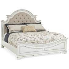 Bed, bedroom furniture, twin size bed, full size bed, queen size bed, king size bed, california king size bed, bookcase bed, book case bed, canopy bed, bed with canopy, captain's your cart looks happy! Magnolia Manor Upholstered Bed Star Furniture Star Furniture
