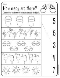 Summer Worksheets For Preschool And Kindergarten Free Printable Summer Worksheets For Preschool And Kindergarten Preschool Summer Worksheets Summer Math Activities Summer Preschool Activities