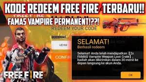 Nah, kali ini ada kode redeem free fire (ff) november 2020 yang harus kalian tau. Buruan Kode Redeem Free Fire Terbaru Famas Vampire Youtube