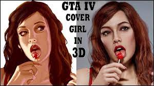 3D Model of GTA IV Cover Girl (Real Time) - Next Gen Graphics - YouTube
