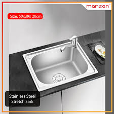 Hocheng philippines corporation lot 2 blk 4 phase iii first cavite industrial estate, brgy. Manzan Stainless Sink Kitchen With Sus304 Model 5040 50x40x20cm Lazada Ph