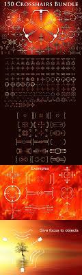 Crosshair Bundle Svg Png Eps Brushes Bundles Futuristic Design Eps