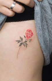 Small Minimalist Coral Rib Rose Tattoo Ideas For Women Www Mybodiart Com Delicate Flower Tattoo Rose Tattoos Flower Tattoo