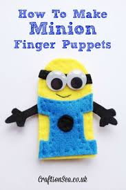 How To Make Minion Finger Puppets Minion Craft Finger Puppets Puppet Crafts