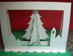 Once your glue has dried on your fan layers, you can assemble the card. 3d Christmas Tree Pop Up Card Tutorial