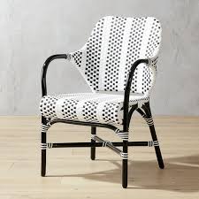 Black And White Checkered Dining Chairs Shop Loomis Black And White Woven Chair Fresh Black And White Woven Chair Brings A Euro Sidewalk Caf Woven Chair Black And White Dining Room White Dining Room