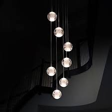190 39 Umei Modern Pendant Lights Pendant Lamp G4 Retroifit 7 Lights Chrome Plating Crystal Stair Lighting Pendant Cluster Pendant Lighting Stair Lighting