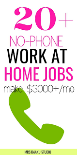 Non Phone Work From Home Jobs 50 Mega List Work From Home Jobs Home Jobs Online Jobs