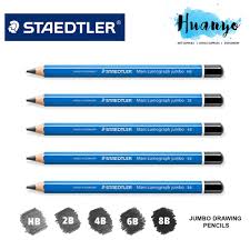 Staedtler Mars Lumograph Jumbo 100j Drawing Sketching Pencil Hb 2b 4b 6b 8b