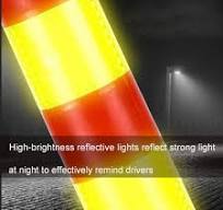 Amazon.com: Round Safety Barrier Pole Red and Yellow ...