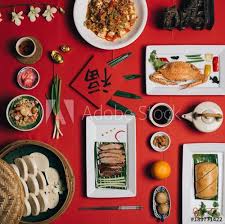 Concept Picture For Chinese New Year Table Set Up And Chinese Deish With Chinese Word Means Fortune Chinese New Year Food New Year Table Newyear