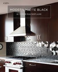 Modern Matte Black Kitchen Backsplash Matte Black Kitchen Black Kitchens Modern Kitchen Backsplash