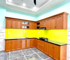 Tủ bếp dưới Nhôm giả gỗ Goldoor giá 4.900.000 - Miễn phí vận chuyển tại  TP.HCM