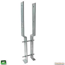 Passende pfostenkappen in verzinkt und edelstahl. H Pfostenanker Verstellbar Von 50 150 Mm