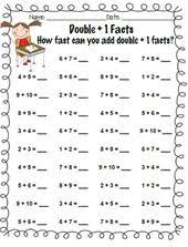 Addition Facts Strategy Practice Doubles Double 1 Doubles 1