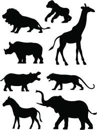 African safari animals silhouette banner vector. Jean Blankenship S Safari Crafts Animal Silhouette Silhouette Art