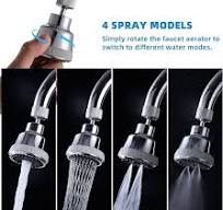 4 Spray Modes Faucet Aerator,360 Degree Faucet Sprayer ...
