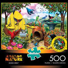 From ravensburger, jumbo, gibsons, wasgij and more. Walmart Grocery Buffalo Games Amazing Nature Hidden Birds 500 Piece Jigsaw Puzzle