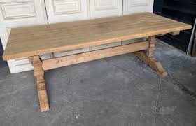 Solid oak vintage farmhouse style dining table and four chairs cane backe ked. French Bleached Oak Farmhouse Dining Table 664807 Sellingantiques Co Uk