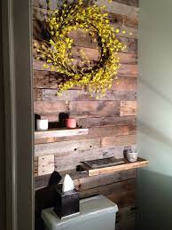 Pin By Healthylovingg On Diy Pallet Bathroom Pallet Wall Bathroom Powder Room Small