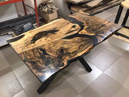 Spalted Wood Epoxy Table Resin Furniture Epoxy Wood Table Live Edge Wood Table