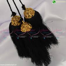 Discover a collection of contemporary hair accessories with a focus on simple, modern design. Black Silk Thread Jada Kuppulu Artificial Dance Jewellery Accessories For Hair H22907