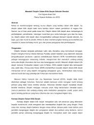 Kegiatan menyusun rencana pembelajaran merupakan salah satu tugas penting guru dalam memproses pembelajaran siswa. Isu Disiplin Dalam Bilik Darjah