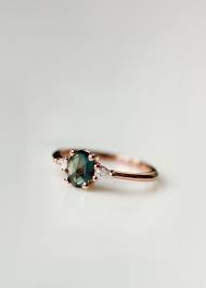 Amelia Ring Green Sapphire Engagement Ring Green Sapphire Engagement Oval Sapphire Engagement Ring