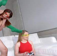 Oblivious Woman In Glasses Playing Video Games : rMemeRestoration
