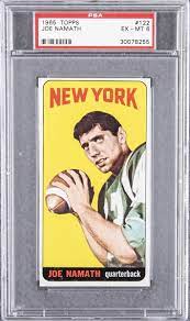 We have almost everything on ebay. Lot Detail 1965 Topps 122 Joe Namath Rookie Card Psa Ex Mt 6