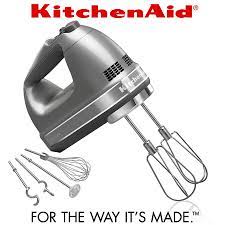 Kitchenaid 9 speed hand mixer. Kitchenaid 9 Speed Hand Mixer Silver Cookfunky