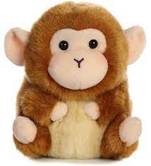 Mischief Monkey Rolly Pets Stuffed Animal By Aurora World Front Animal Plush Toys Cute Stuffed Animals Pig Plush