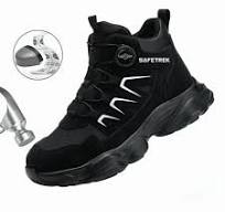SAFETREK Steel Toe Safety Shoes for Men Women: Anti-Smash Anti-Puncture Anti-Slip Work Boots, Waterproof Protective Work Footwear With Quickly ...