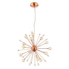 Copper lights give off an incredible rustic look; Endon 68960 Beatrix 15 Light Ceiling Pendant Brushed Copper