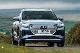 The steering not sharp, but not wooly either. Review Audi Q4 E Tron 2021 Honest John