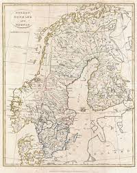 Het wordt omringd door noorwegen in. Oude Kaart Van Zweden Oude Zweden Kaart Noord Europa Europa