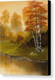 autumn splendor canvas print canvas art by chris steele in 2019 art paintings bob ross paintings bob ross art bob ross