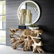 Raw Teak Root Console Unique Organic Teak Console Table Wisteria Teak Root Console Decor Root Console