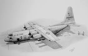 12 pencils for drawing, sketching: C 130 Hercules Pencil Drawing