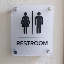 Ada Interior Restroom Sign Restrooms Signage Signage Hotel Signage