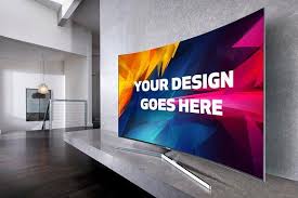 Curved Screen Tv Mock Up 2 Mockup Design Design Mockup