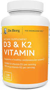 However, it's now known that, among other things, vitamin k2 plays an important role in maintaining healthy bones and in preventing heart disease (1). Amazon Com Dr Berg S D3 K2 Vitamin D3k2 Supplement W Purified Bile Salts Support Healthy Heart Bone Joint 10 000 Iu Of Vitamin D3 100 Mcg Of Vitamin