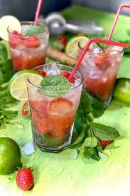 Virgin Mojito Fraise Sans Sucre Recette En 2020 Mojito Fraise Mojito Recettes Pour Diabetiques