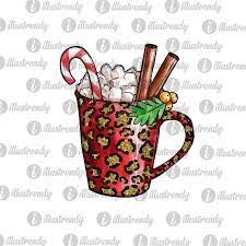 Leopard Glitter Hot Cocoa Mug Png File For Sublimation Etsy Hot Cocoa Cocoa Things To Sell