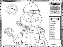 Rd.com knowledge facts as the myth of groundhog day goes, if a groundhog sees its shadow on february 2, wi. Freebie Groundhog Day Addition Sums To 10 Coloring Page Tpt
