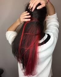 Black And Red Hair Using Pravana Hair Dyes Hair Colors Ideas Hair Color For Black Hair Hidden Hair Color Pravana Hair Dye